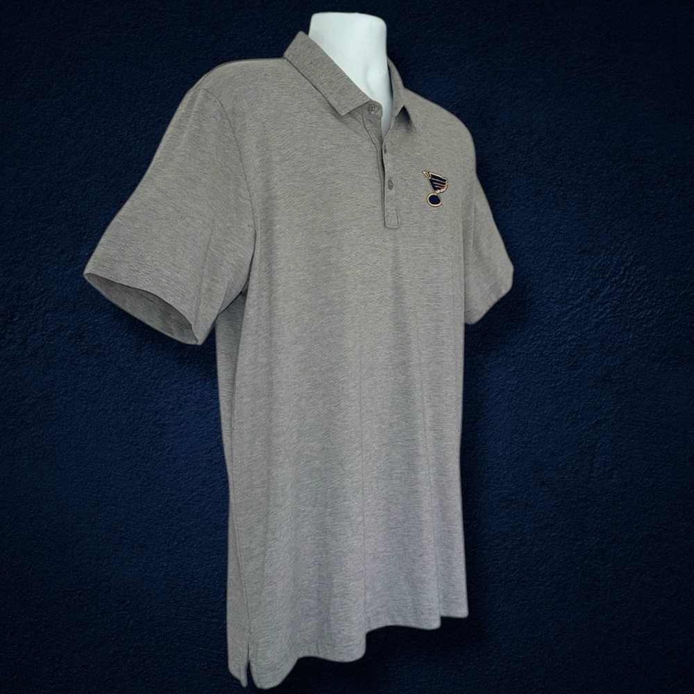 TravisMathew St. Louis Blues NHL Polo Shirt Gray XL Performance Golf